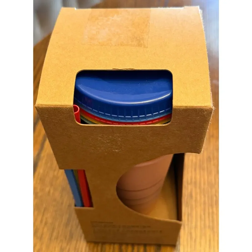 NIB Starbucks 2018 Color Changing Reusable Cold Cups Pack 24oz